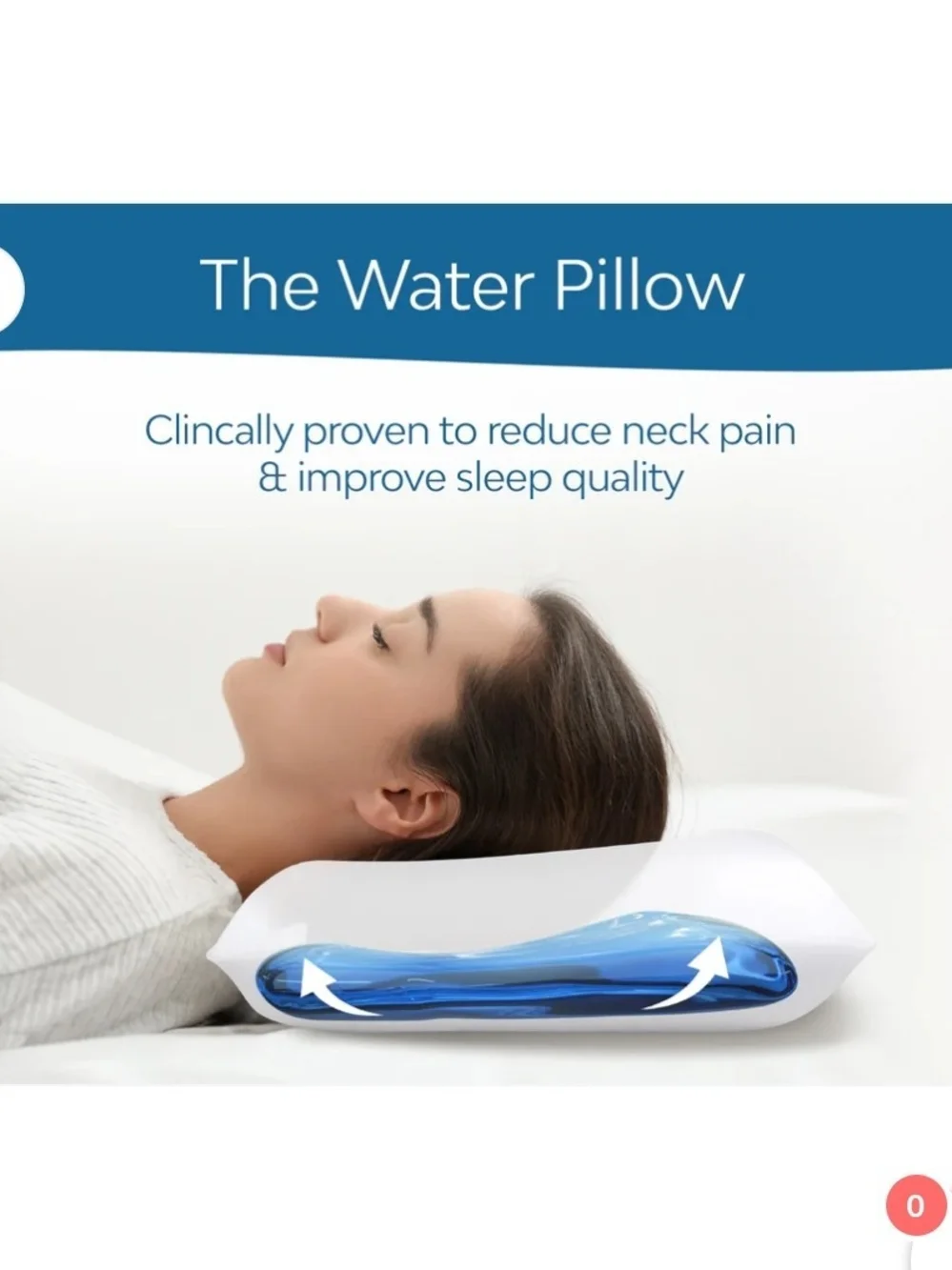 Original Fiber Water Pillow - White
